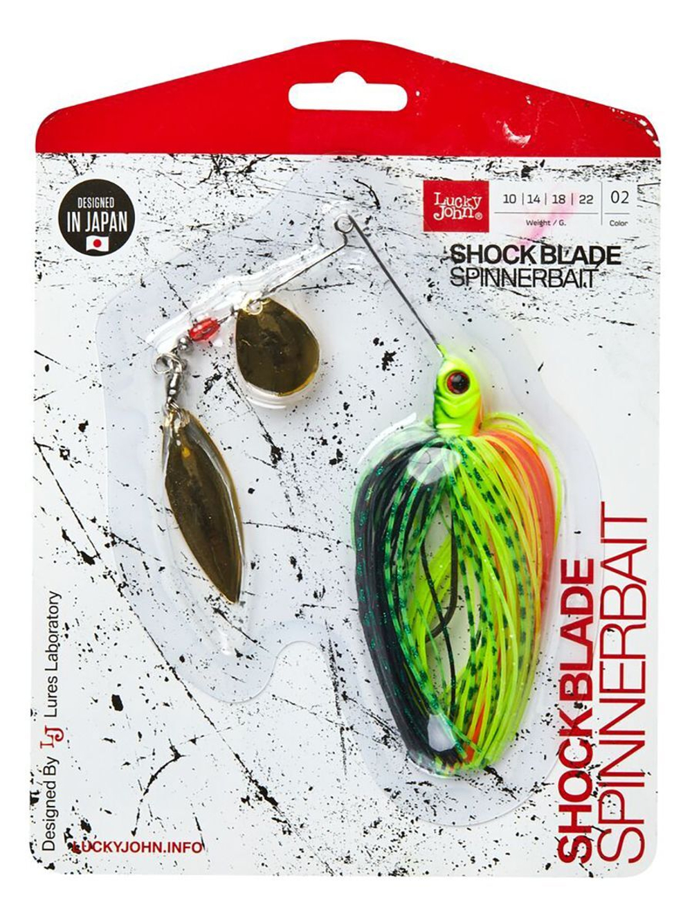 Спиннербейт Lucky John SHOCK BLADE 10.0г 002 в блистере