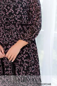 Платье 2448-черный-розовый Minova