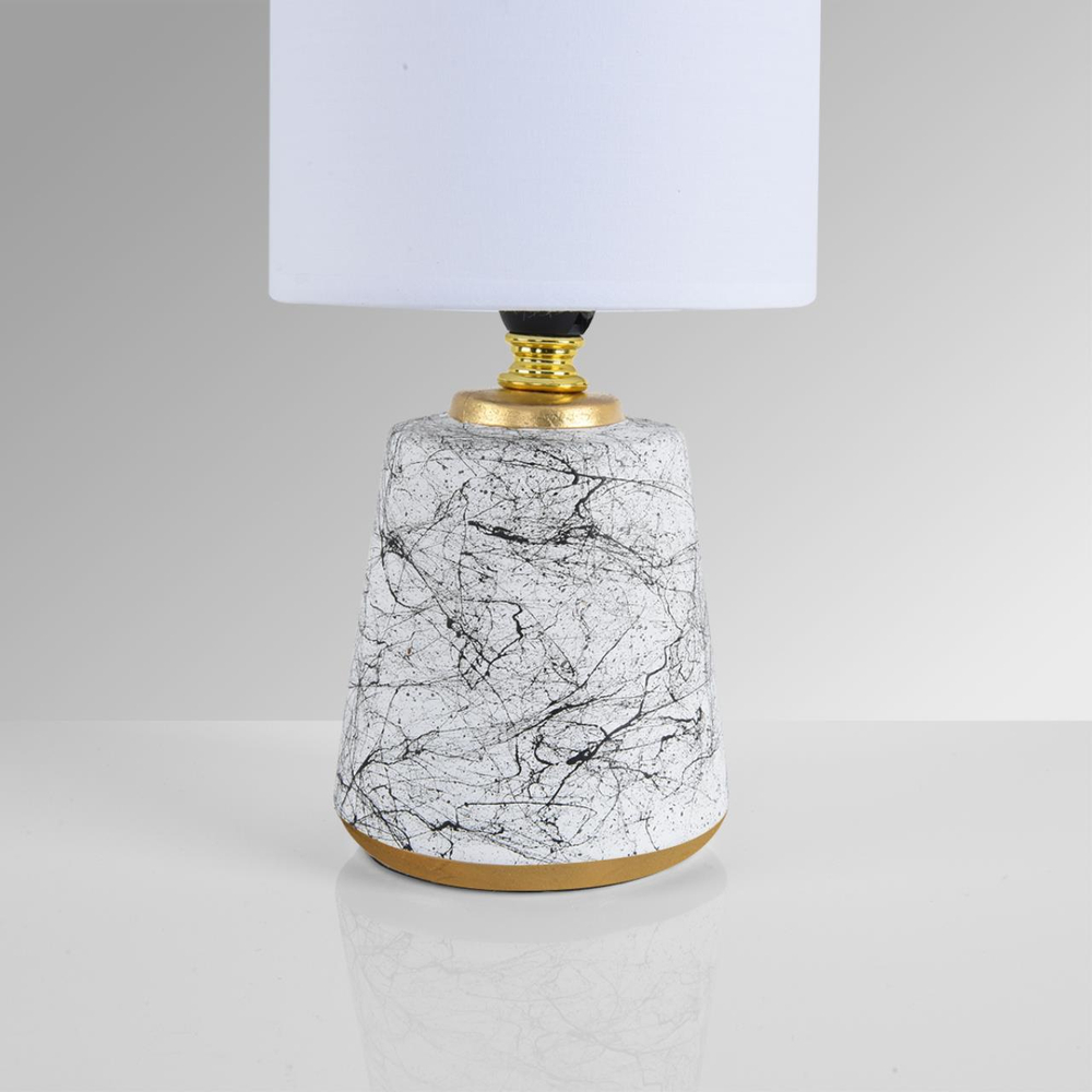 8169/1T COUNTY LN26 503 белый/серый керамика/текстиль Настольная лампа E14 1*40W 220V GIATA