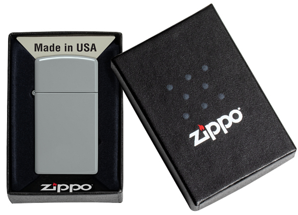 Зажигалка Slim® Flat Grey ZIPPO 49527