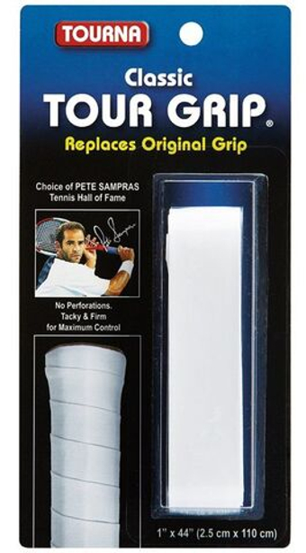 Теннисные намотки базовые Tourna Classic Tour Grip 1P - белый