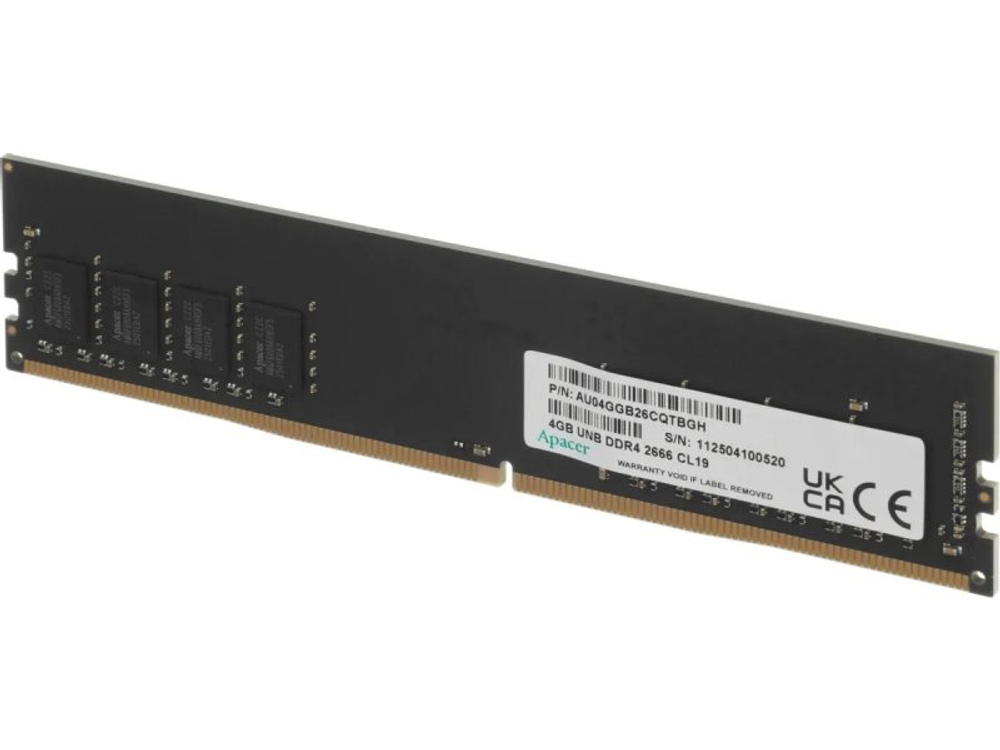 Оперативная память Apacer EL.04G2V.KNH, DDR4 1х 4ГБ 2666 МГц, DIMM, RTL