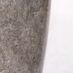 Раковина напольная из мрамора Round Midle Big Grey MN-01708 (45*45*90 см)