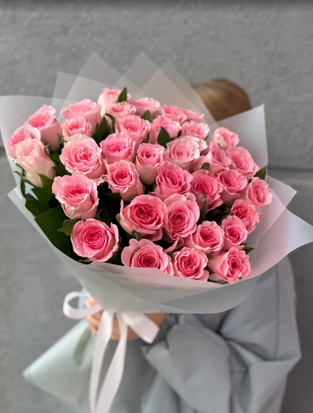 Букет из 35 роз Мандала 60см