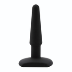 Черная анальная втулка Silicone Butt Plug 4 - 11 см. (Цвет: черный)