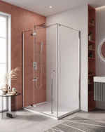Душевой уголок Cezares Liner 120x90 L LINER-AH-1-120/90-C-Cr-L профиль Хром стекло прозрачное