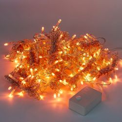 ULD-C3020-160-DTA AMBER IP20 Занавес светодиодный. 3х2м. 160 светодиодов. Янтарный свет. Провод прозрачный. TM Uniel