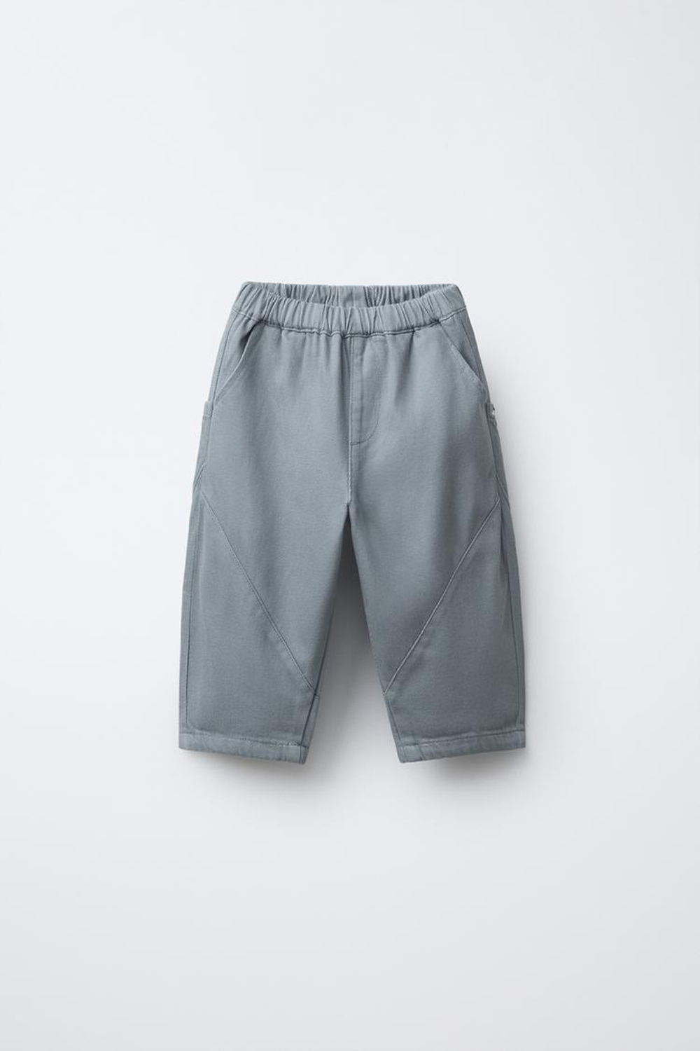 ZARA БРЮКИ BALLOON С КАРМАНАМИ, СИНИЙ