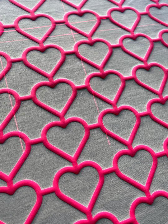 Термопленка Полиуретановая Объемная Ю.Корея (розовый неон)