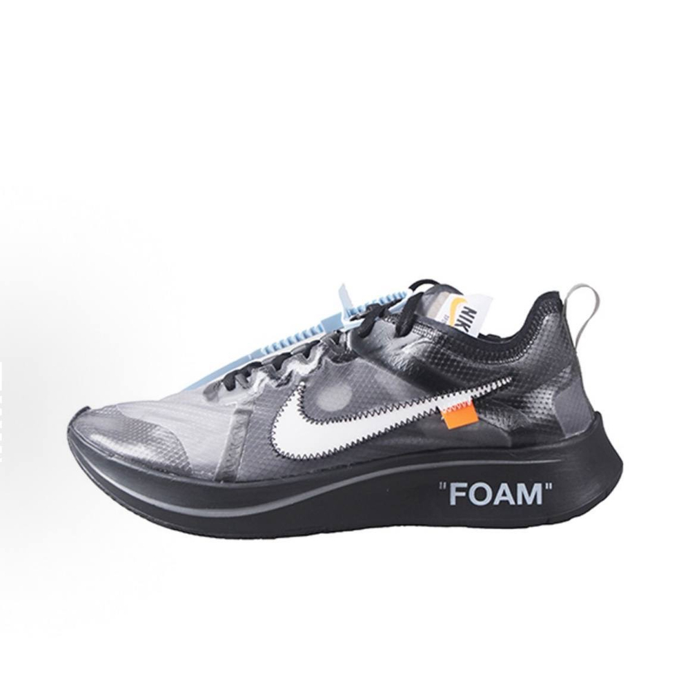 Off-White x Nike Zoom Fly Black Silver