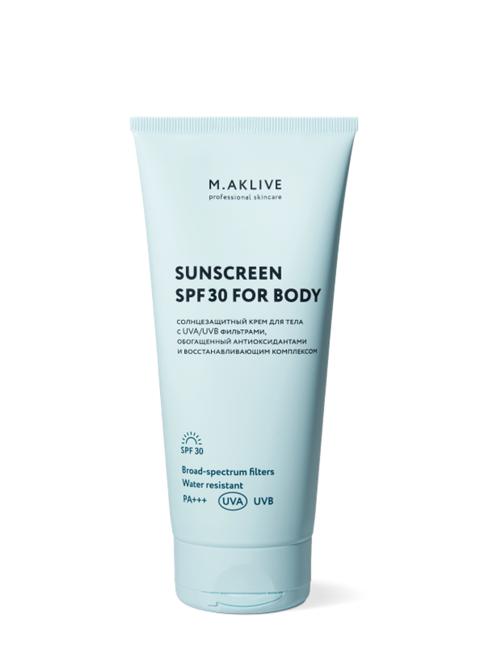 M.AKLIVE Солнцезащитный крем для тела SPF30 200мл
