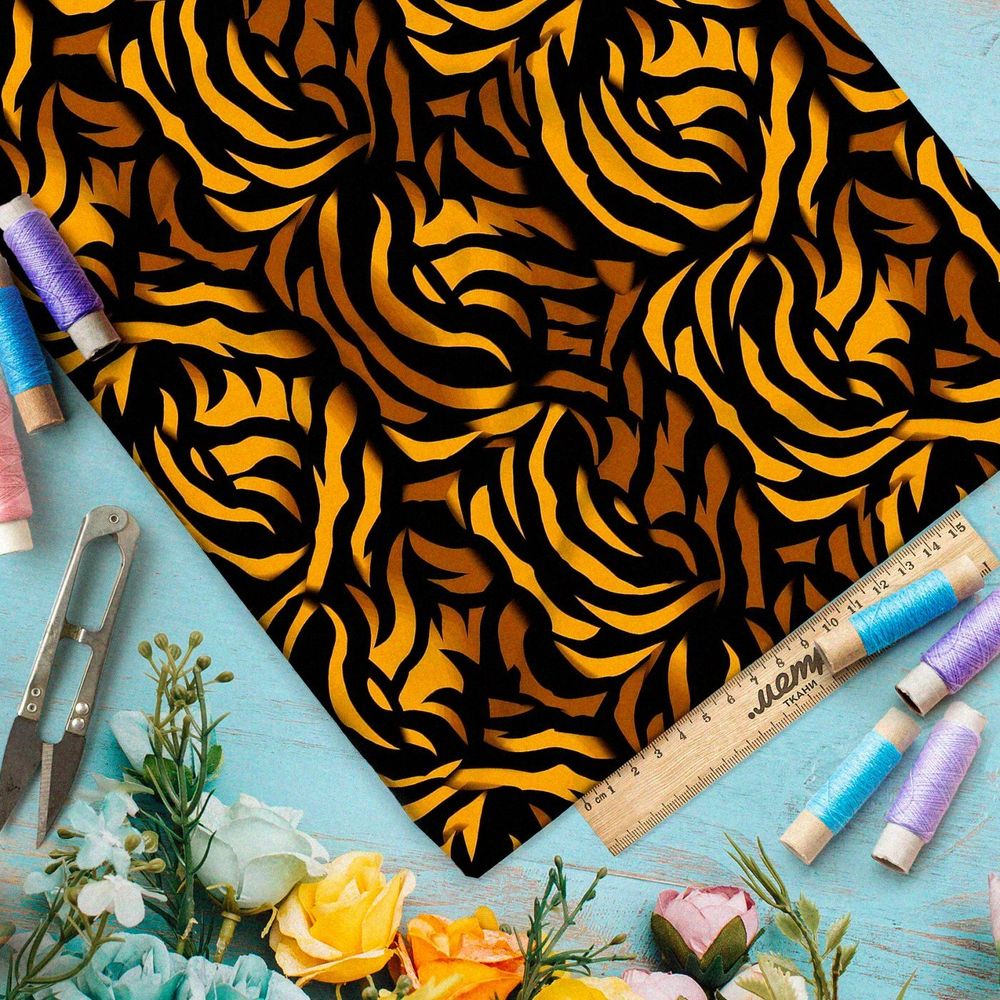 Ткань Ниагара Софт фантазия на звериную классику