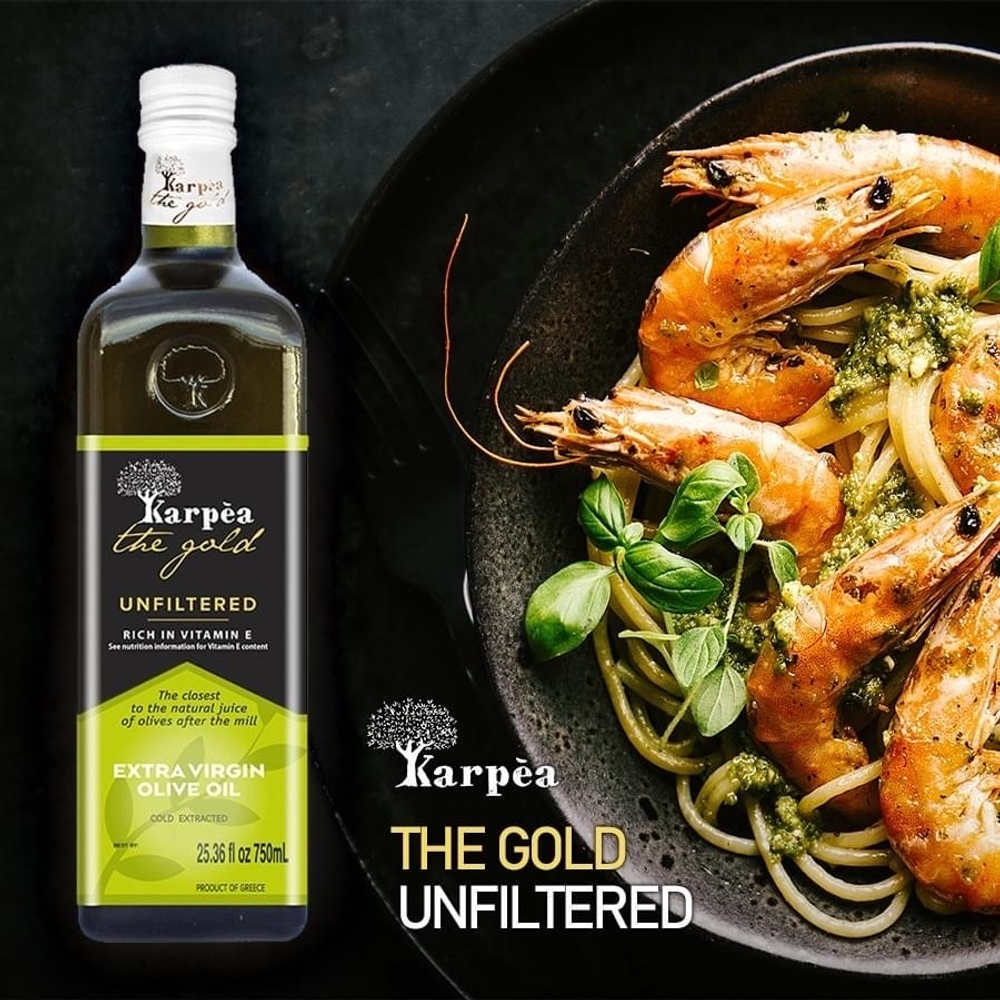 Оливковое масло нефильтрованное Karpea the Gold Unfiltered Extra Virgin 0,5 л, Греция