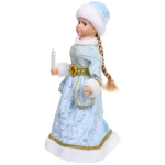 Снегурочка «Зимняя тайна» 40 см в голубой шубке