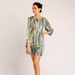 Блуза женская многоцветная с узором полоски Mollen