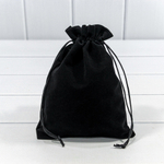 Мешочек 18х23см Бархат класс Б (Черный)