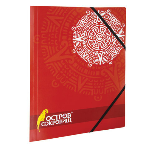 Папка на резинках ОСТРОВ СОКРОВИЩ,  А4,  цветная печать,  до 300 листов,  500 мкм,  228052