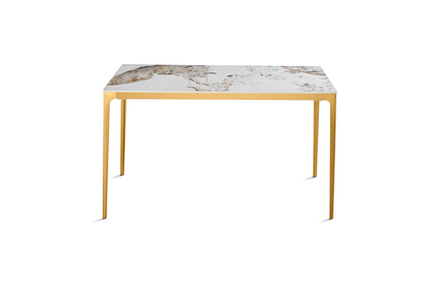 Стол обеденный Ist Casa Камео, 140х80х75 см, белый мрамор (Пандора)
