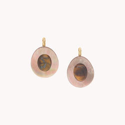 Серьги Nature Bijoux, Jaguar, с перламутром и тигровым глазом, NB25.2-12-90443 (коричневый)