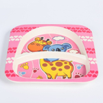 4611372 Набор бамбуковой посуды "Жираф и коала", тарелка, миска, стакан, приборы, 5 предметов