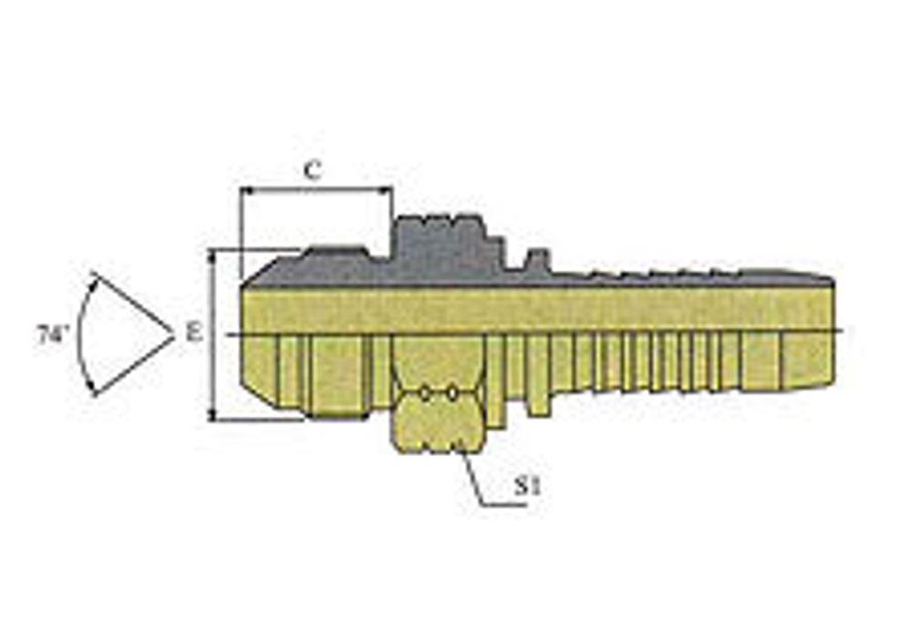 Фитинг DN 10 JIC (Ш) 7/8