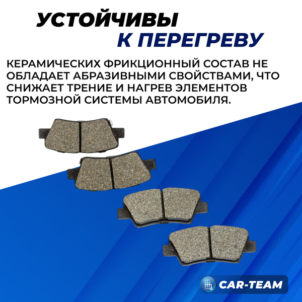 Колодки тормозные задние (керамические) Geely Atlas, Changan CS35, Kia Rio (с 2010 г.в. по 2017 г.в) (арт. ZCP-0347)