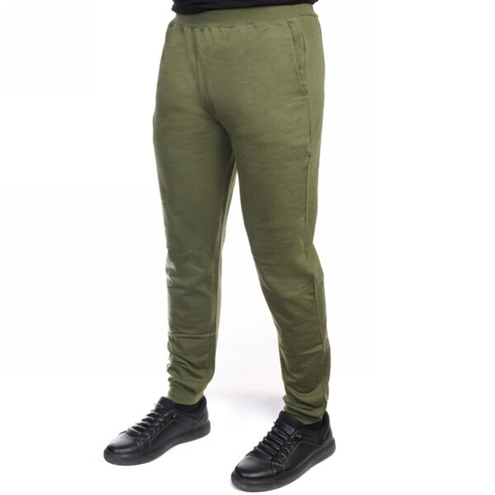 Брюки модель «трико» мужские, цвет хакки, р 54