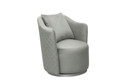 Кресло вращающееся 70x77x80см Garda Decor Verona велюр мятный/хром