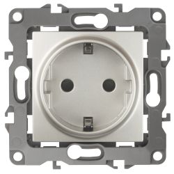 12-2102-15 ЭРА Розетка 2P+E Schuko со шторками, 16A-250В, IP20, Эра12, перламутр | Эра 12 Перламутр