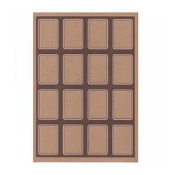 Этикетка бумажная самоклеящаяся крафт, 4,5*6,5 см, 16 наклеек на листе А4, 100 л/уп, Gar