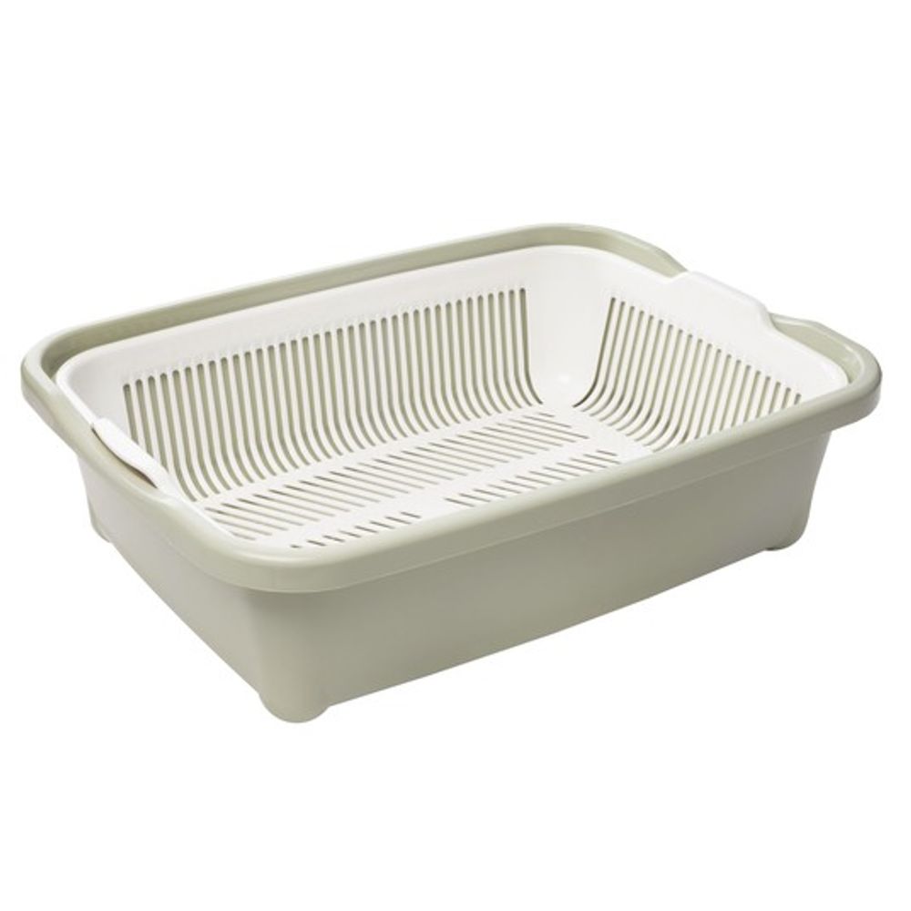 Туалет Gamma для кошек высокий с сеткой "Дюна", оливковый 420*320*125мм