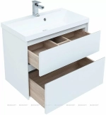 Тумба с раковиной Aquanet Гласс 238361 80 белый
