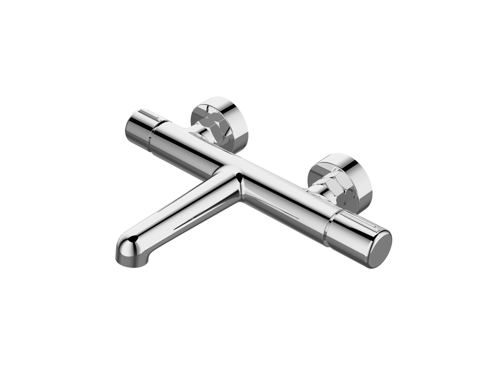 Смеситель для ванны и душа BelBagno UNO-VASM/DFS-CRM в комплекте с ручным душем, шлангом и держателем