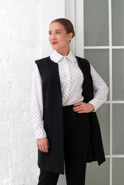 Жилет с подкладом 1634опа, черный #70Ч061634опа