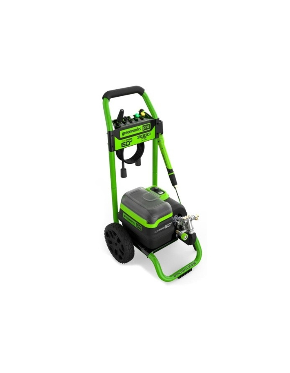 Мойка высокого давления Greenworks GDPW60DP Мойка высокого давления аккумуляторная, [60V, 250 бар, бесщеточная, с портом на 2 АКБ, без АКБ и ЗУ] [5106207]