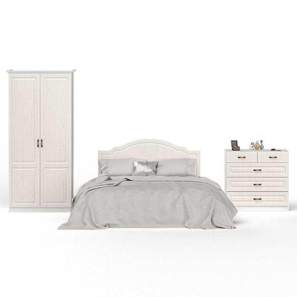Спальня Ливерпуль вар.8 Белый/Ясень ваниль