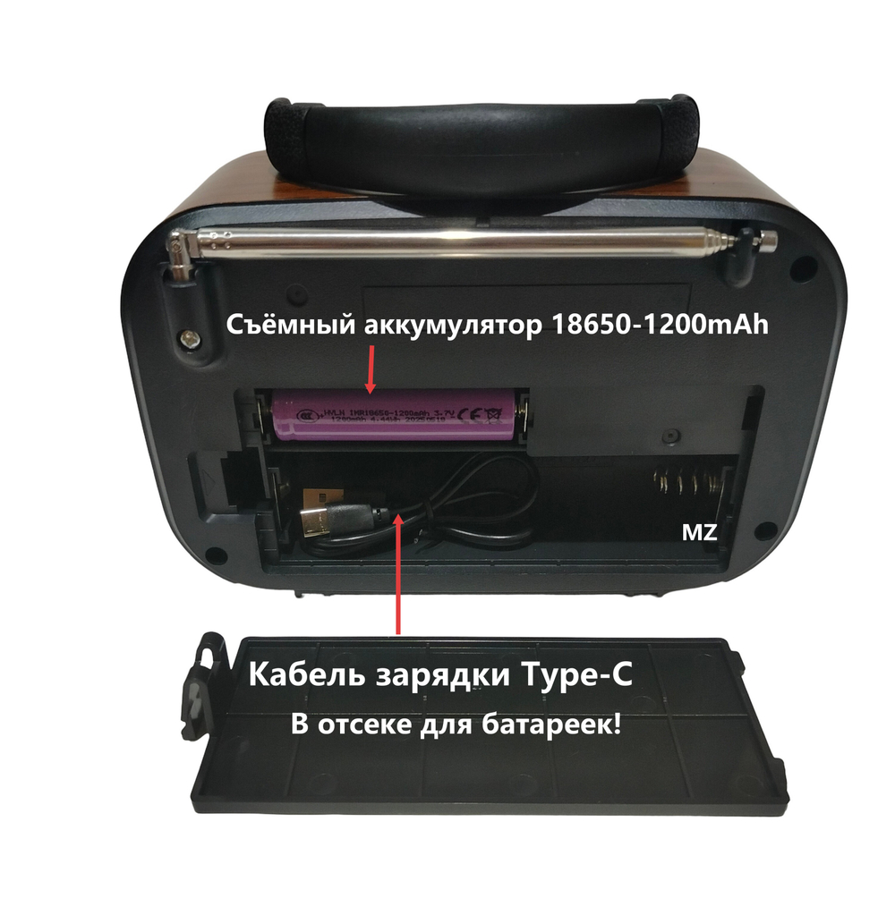Радиоприемник с MP3 плеером Bluetooth + часы Компакт NS-7772BT