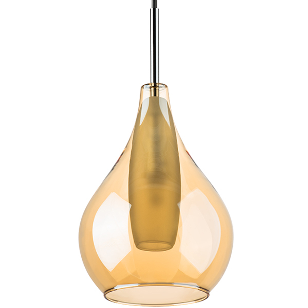 803033 Подвес PENTOLA 1х25W G9 ХРОМ/ЯНТАРЬ