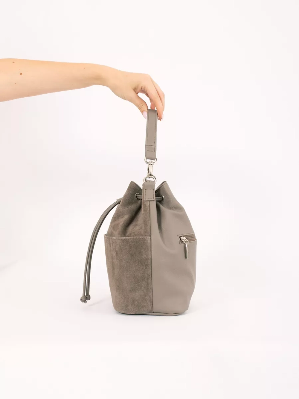 сумка через плечо маленькая натуральная замша