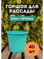 Горшки для рассады полистирол 90х80мм цветн. *40шт