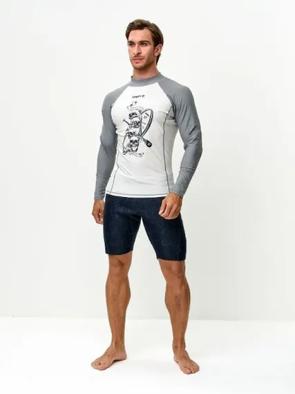 Футболка рашгард лонгслив Sargan Скелетон-Сап UPF 50+ серый