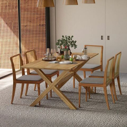 Стол обеденный Уиллис 180х90 см из массива дикого дуба с регулировкой высоты