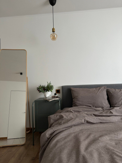 КПБ Евро ВАРЕНЫЙ ХЛОПОК "Коричневый меланж"