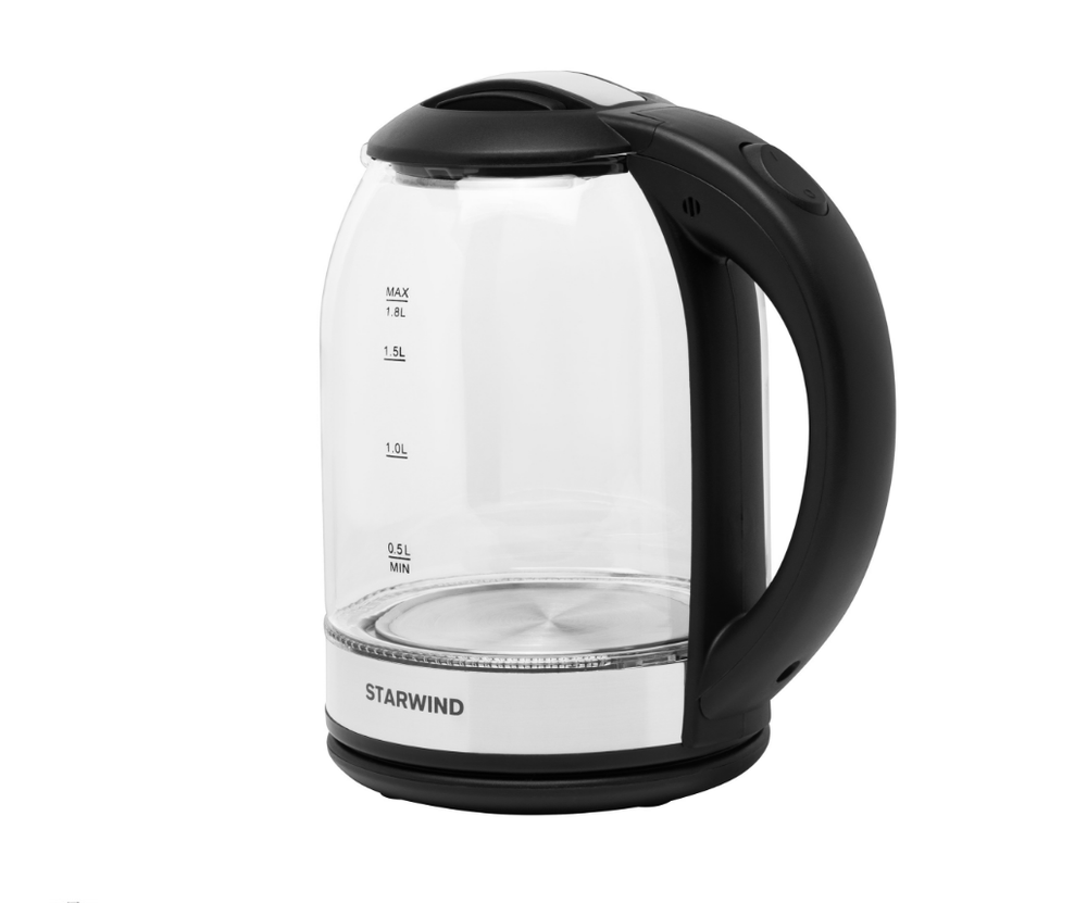 Чайник Starwind SKG-2051 черный/серебристый, стекло