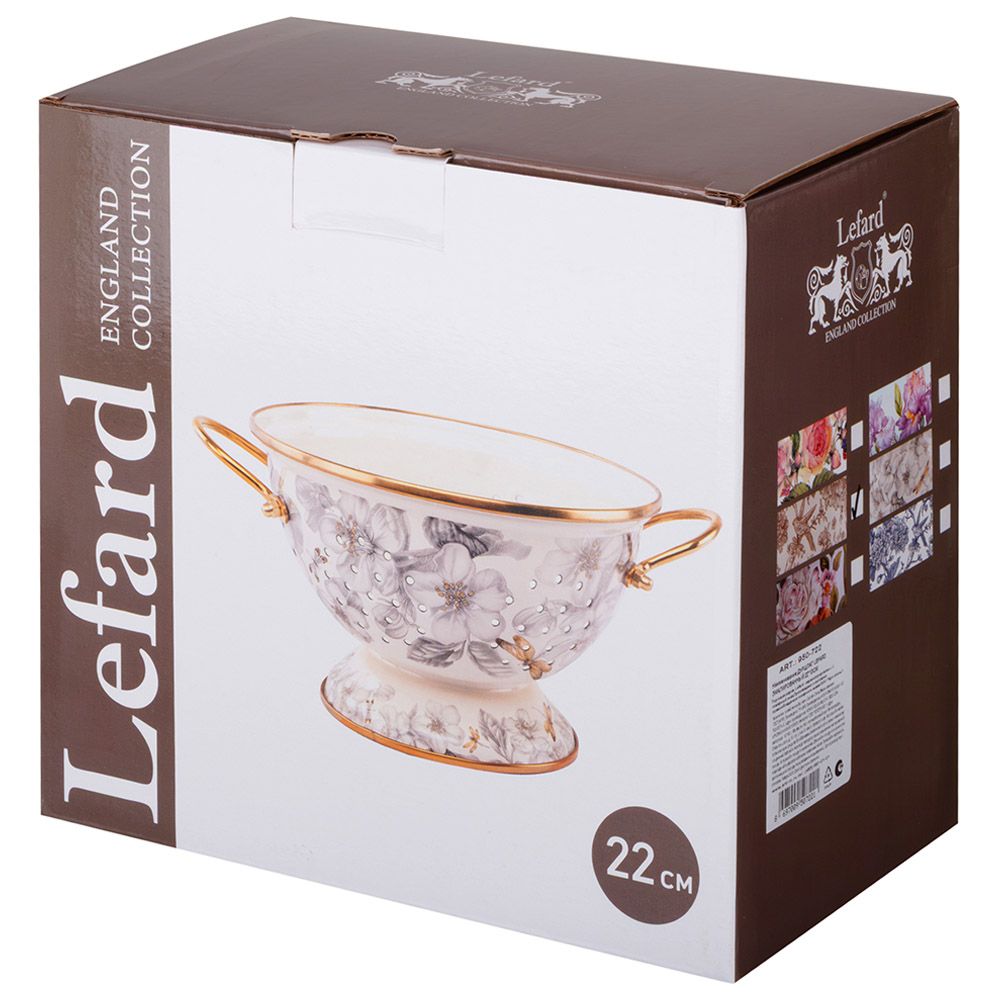 ДУРШЛАГ LEFARD ЭМАЛИРОВАННЫЙ, СЕРИЯ ROYAL GARDEN 22*13СМ