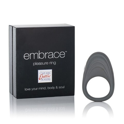 Перезаряжаемое эрекционное кольцо Embrace Pleasure Ring (7 режимов) (Цвет: серый)