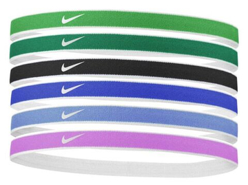 Резинка на голову Nike Tipped Swoosh Sport Headbands 6PK 2.0 - разноцветный