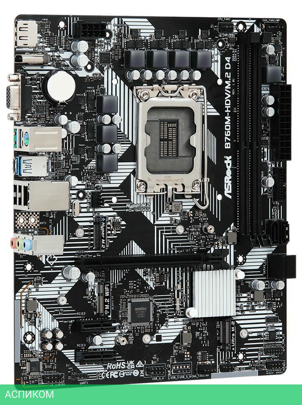 Материнская плата ASRock B760M-HDV/M.2 D4 DDR4