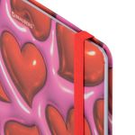 Дневник 1-11 класс 48 л., твердый, BRAUBERG, матовая ламинация, резинка, закладка-ляссе, с подсказом, "Сердечки", 107241