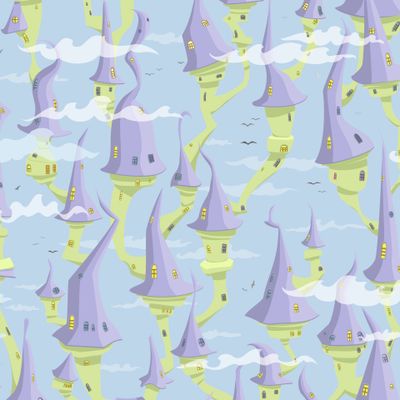 Город из ведьминских шляп. Нежный вариант.